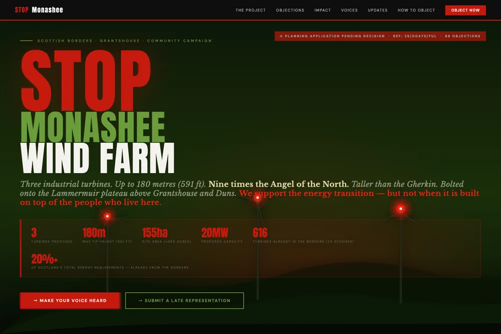 Stop Monashee Wind Farm campaign website
