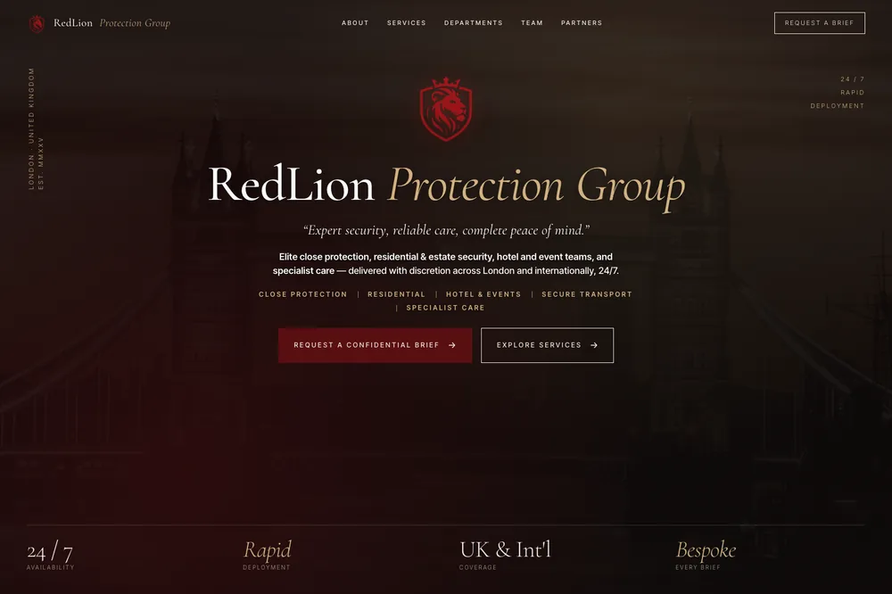 RedLion Protection Group website preview